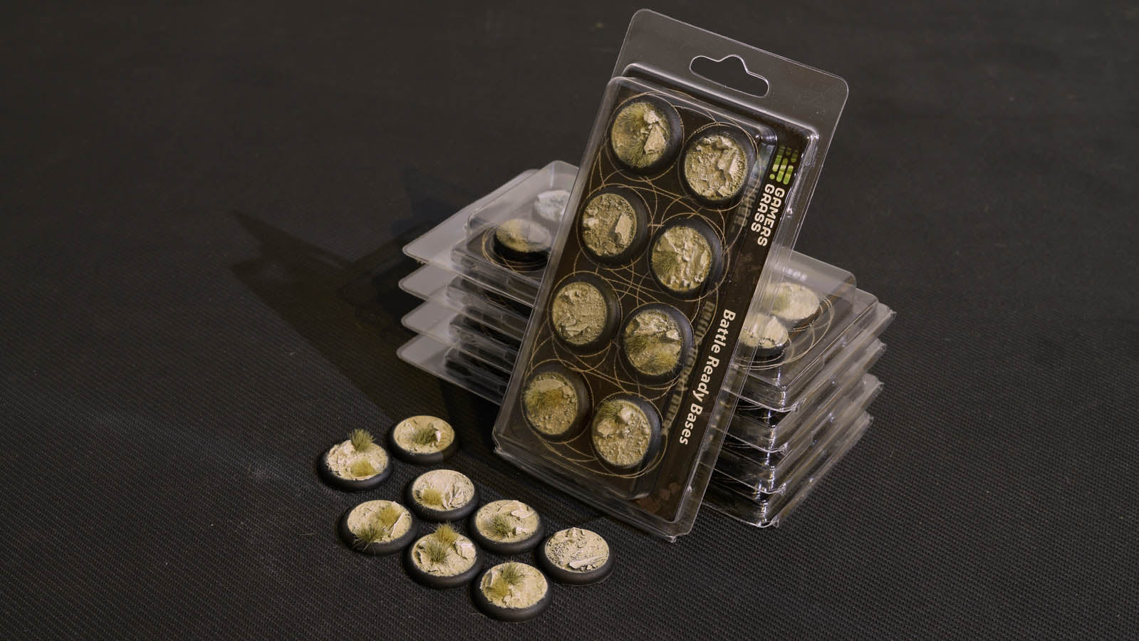 Gamers Grass Battle Ready Bases - Arid - Round Lip 30mm (x8) | 738956788719