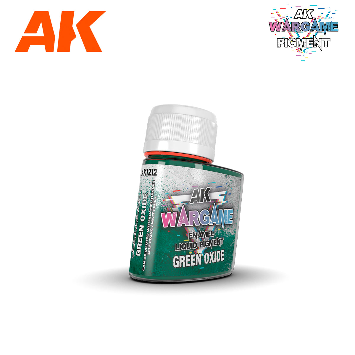 AK Interactive Wargame Enamel Liquid Pigments Green Oxide 35ml | 8435568330863