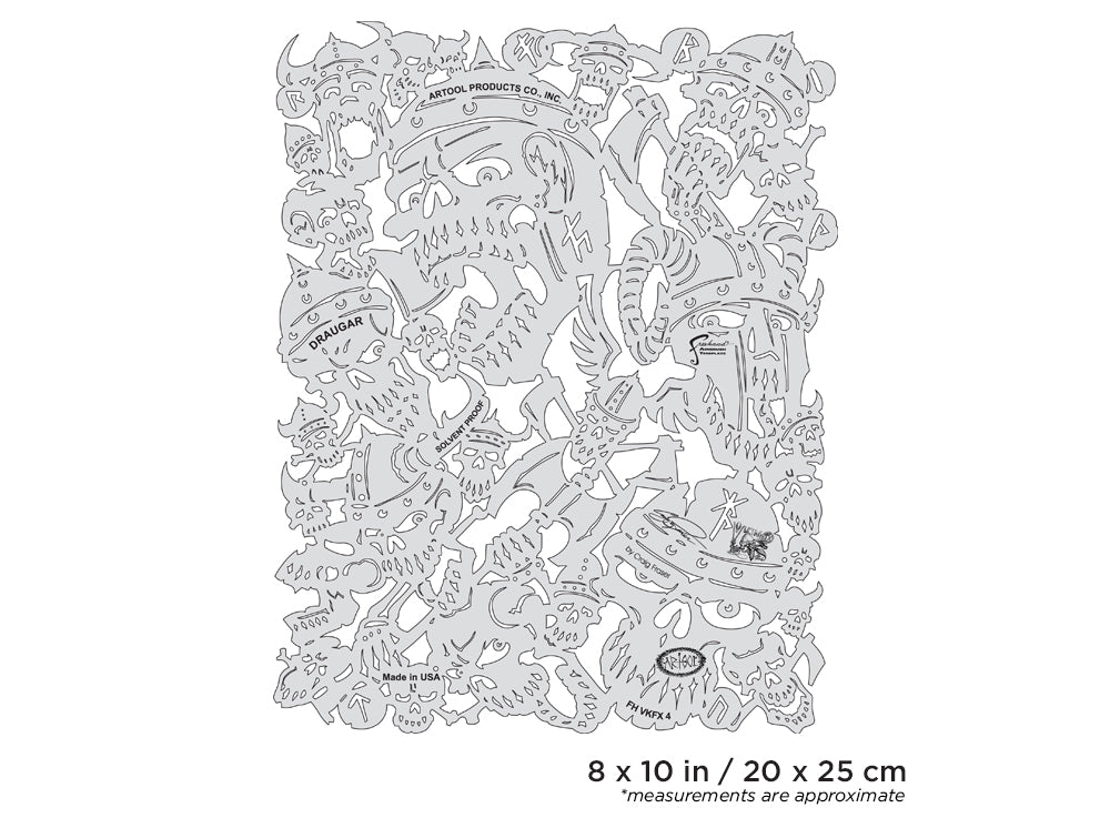 IWATA Artool Viking FX Draugar Freehand Airbrush Template by Craig Fraser | 758240150879