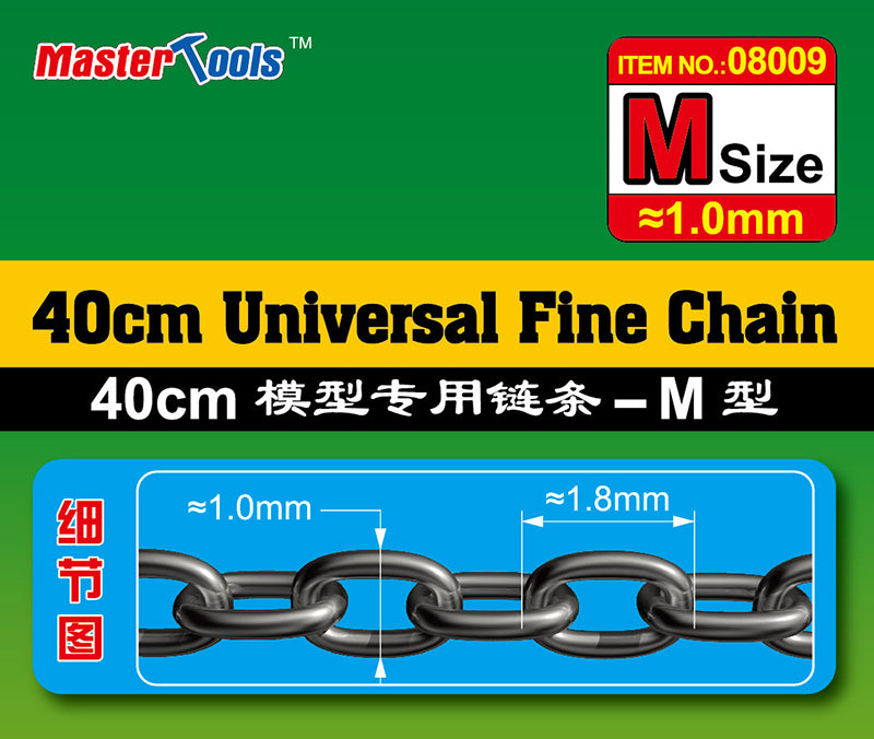 Master Tools 40cm Universal Fine Chain M Size 1.0mm x 1.8mm | 9580208080093