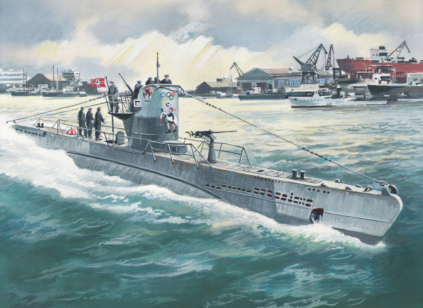 ICM 1/144 U-Boat Type IIB (1943), German Submarine | 4823044402229