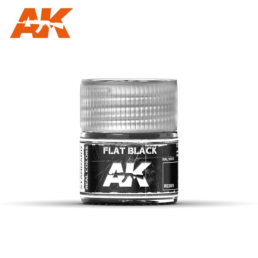 AK Interactive Real Colors Flat Black 10ml | 8436564922328