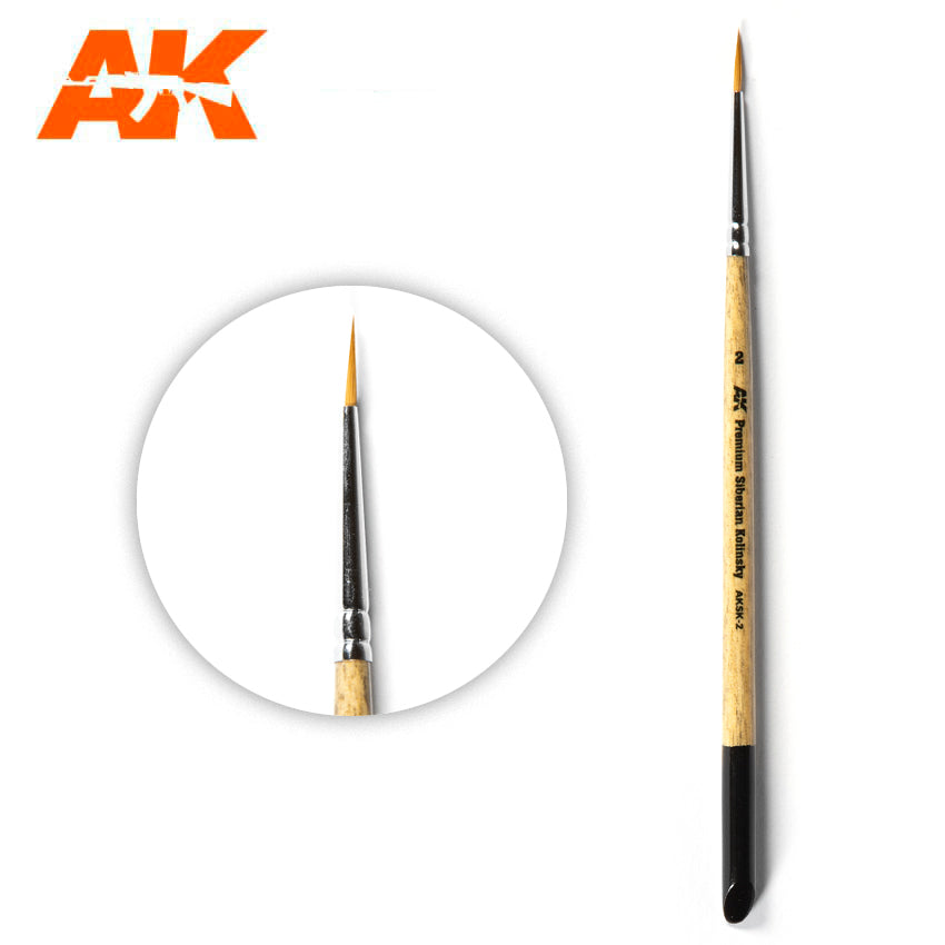 AK Interactive Premium Siberian Kolinsky Brush 2 | 8435568308077