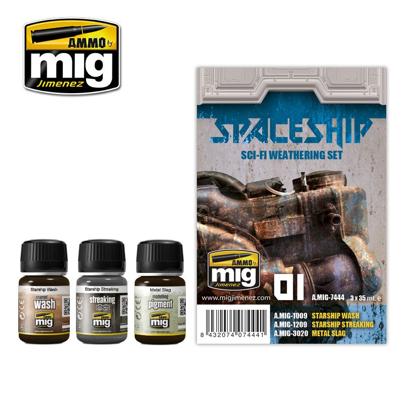 Ammo Mig Spaceship Sci-Fi Weathering Set | 8432074074441