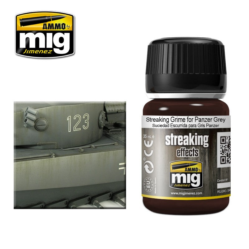 Ammo Mig Streaking Grime for Panzer Grey | 8432074012023