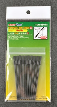 Master Tools Disposable Mini Flat Brush x 10 | 9580208080185