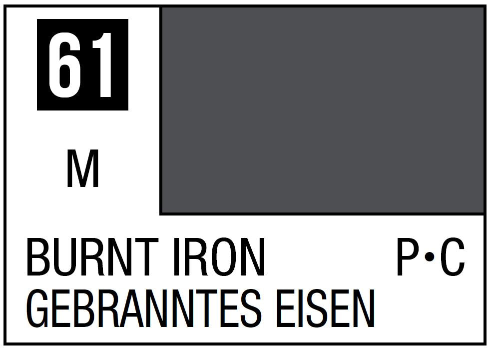 Mr Hobby Mr. Color 61 - Burnt Iron (Metallic/Primary Car) - 10ml | 4973028635188