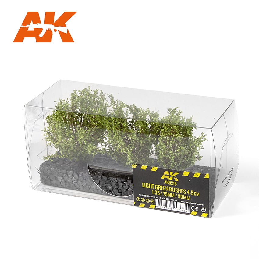 AK Interactive Light Green Bushes 4-6 cm | 8435568313835