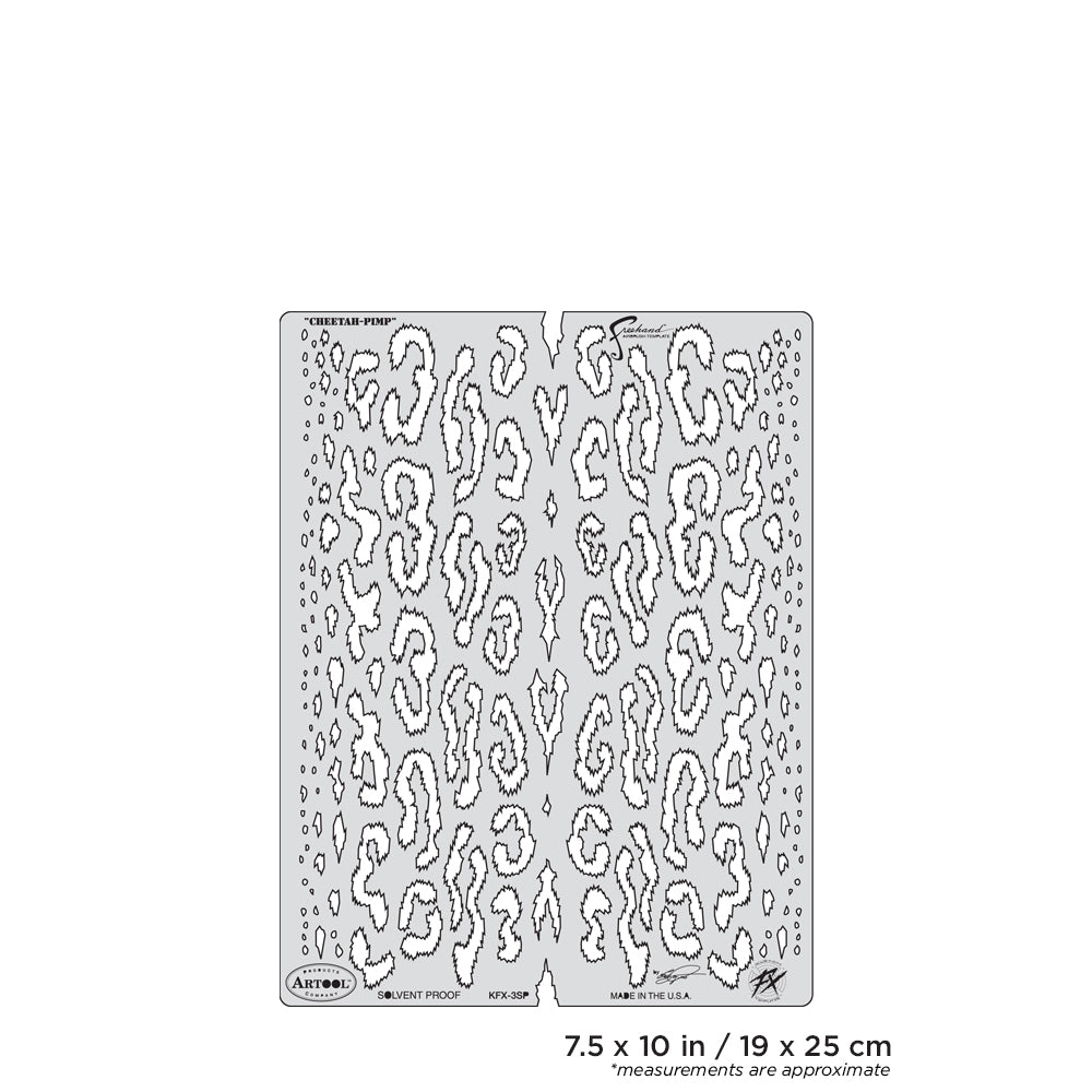 IWATA Artool Kustom FX Cheetah-Pimp Freehand Airbrush Template by Craig Fraser | 758240138303
