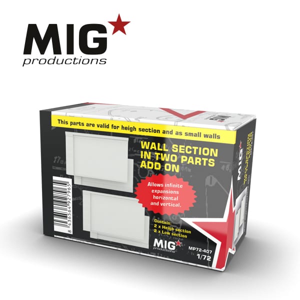 MIG 1/72 Wall Section In Two Parts Add On | 8436564927965