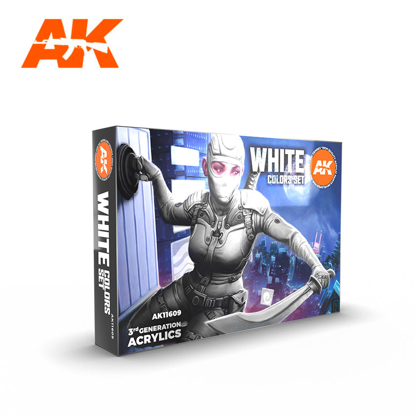 AK Interactive 3G White Colors Set | 8435568307919