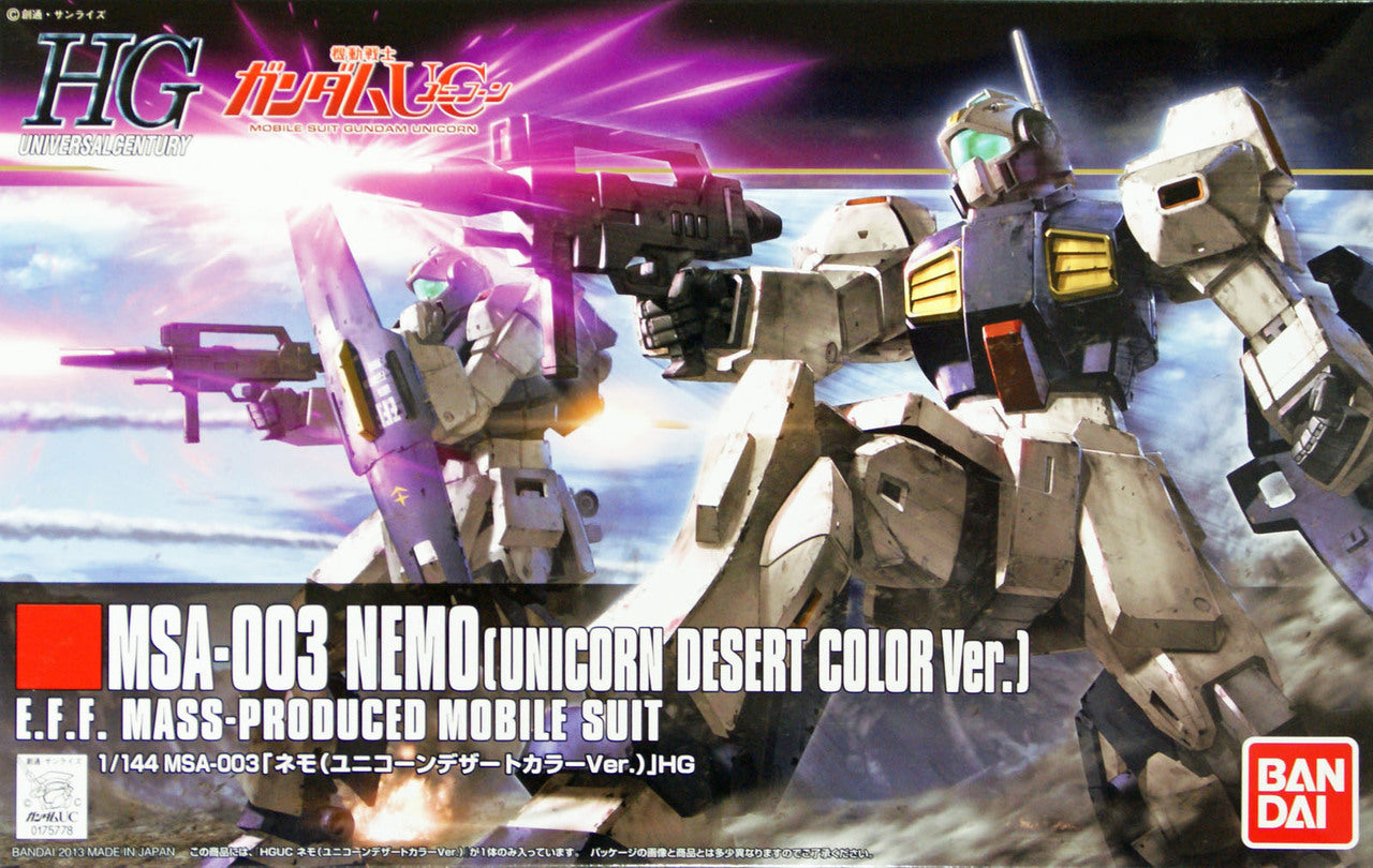 HGUC 1/144 #164 MSA-003 Nemo Unicorn Desert Color Ver | 4573102609588