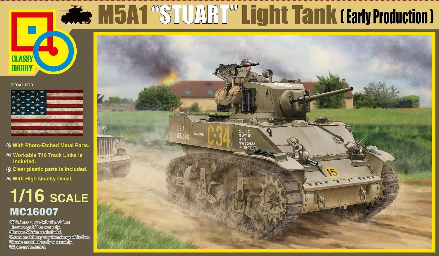 Classy Hobby 1/16 M5A1 Stuart (Early Production) | 2123416007000