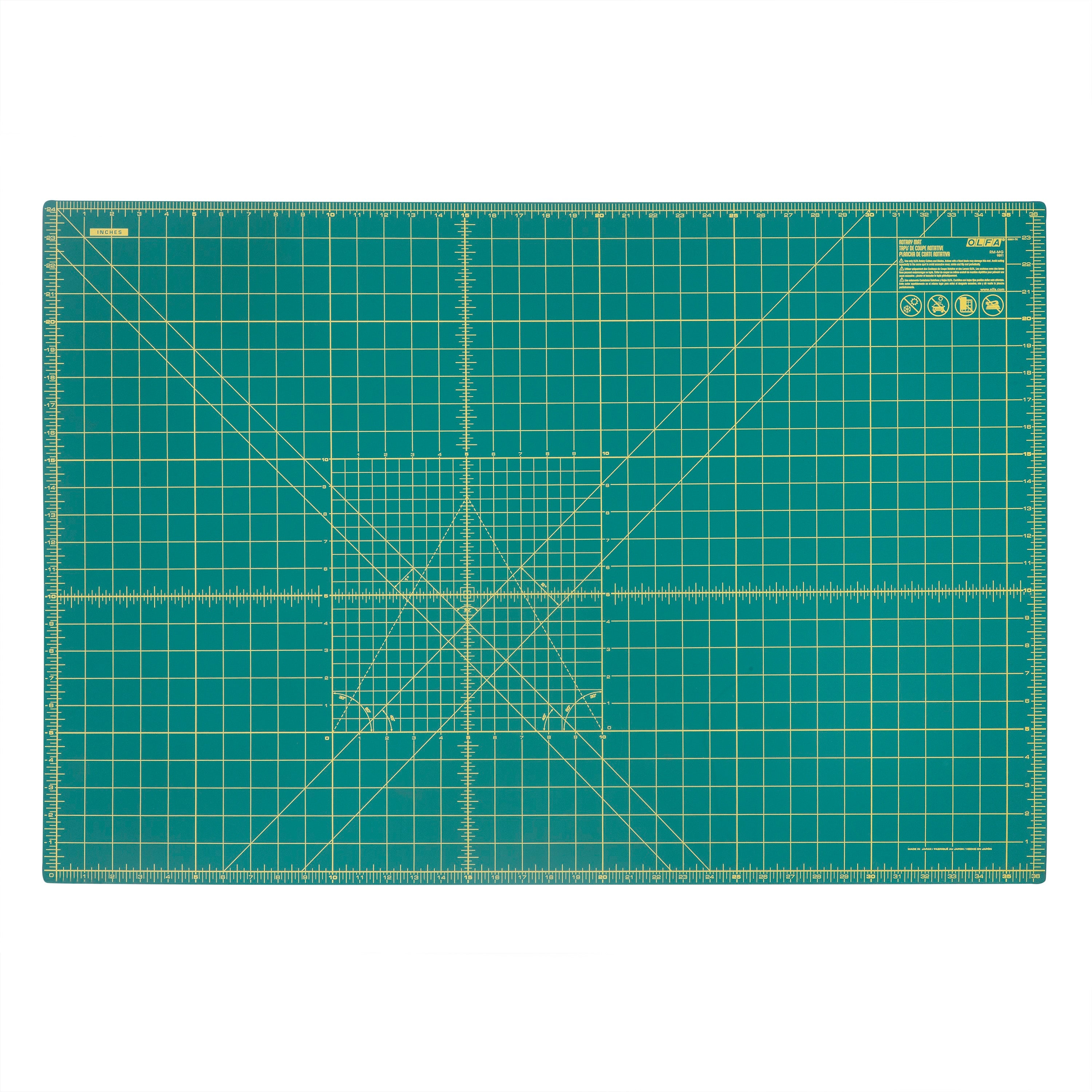 OLFA 24' x 36' Double Sided Rotary Mat, Green (RM-MG) | 091511300130