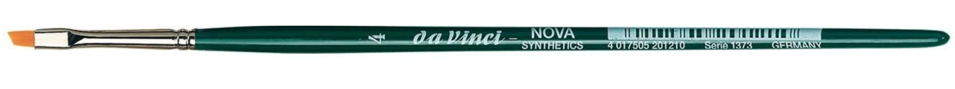 Da Vinci NOVA Series 1373, synthetic brush with slanting edge, finest golden synthetic fibre, Size:4 | 4017505201210