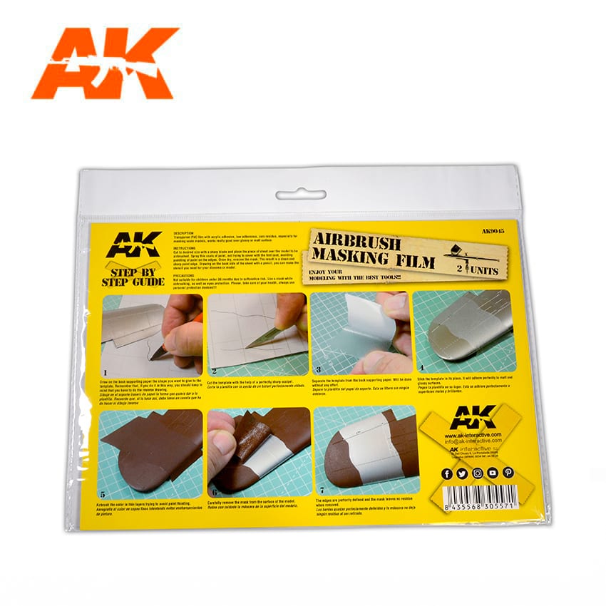 AK Interactive Airbrushing Masking Film (2 Units Size A4) | 8435568305571