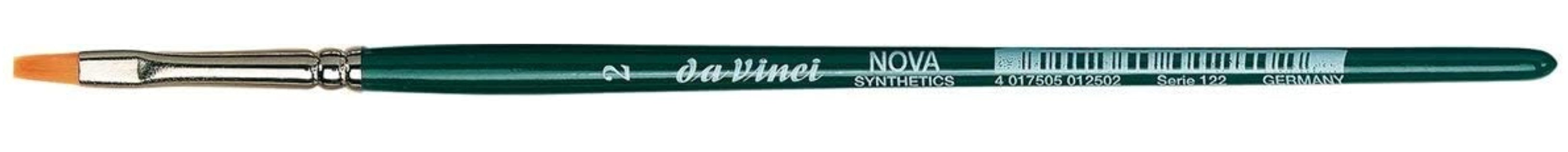 Da Vinci NOVA Series 122, hobby brush flat, finest golden synthetic fibre, Size:2 | 4017505012502