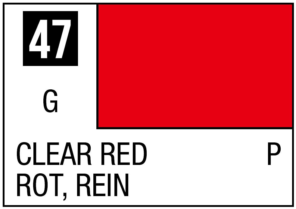 Mr Hobby Mr. Color 47 - Clear Red (Gloss/Primary) - 10ml | 4973028635058
