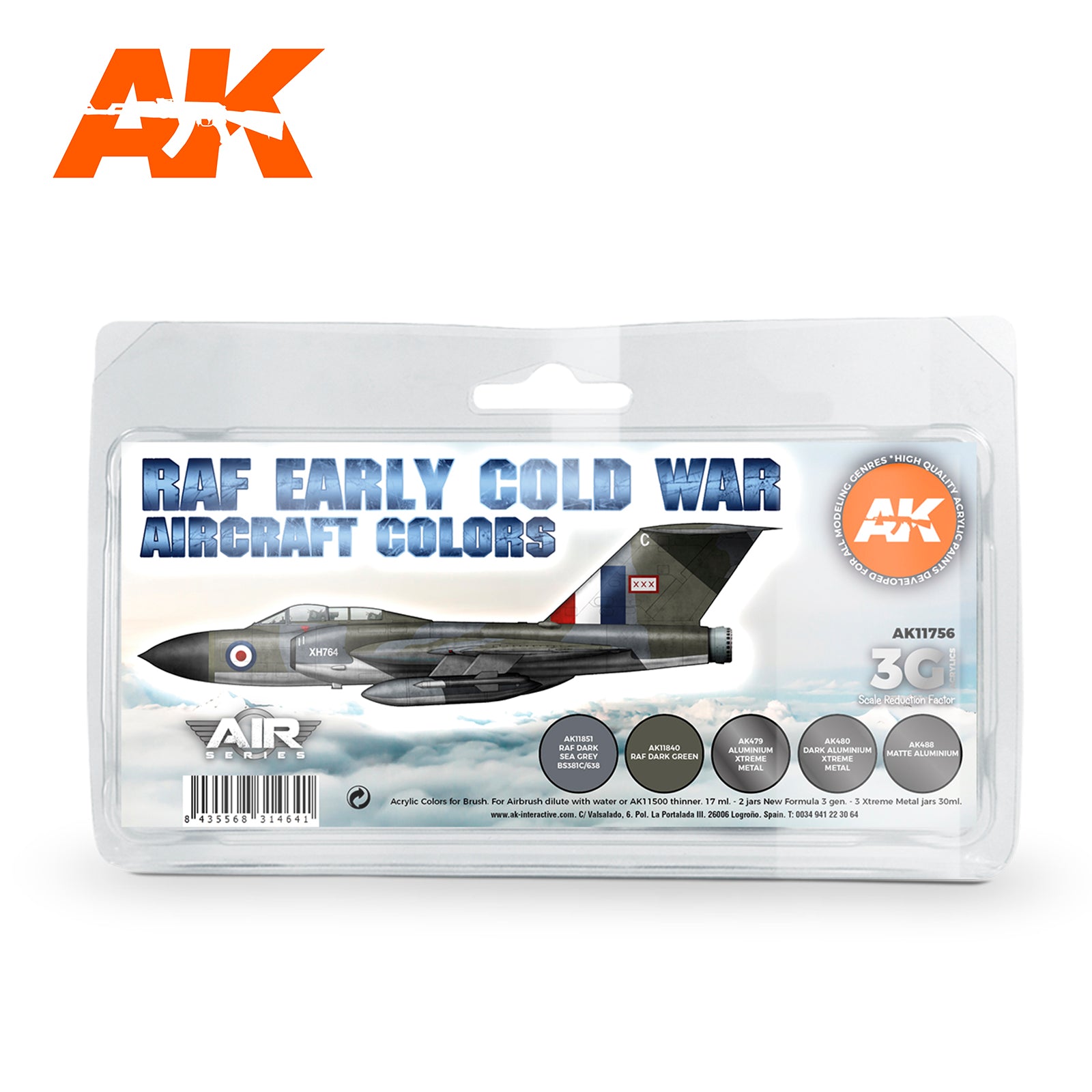 AK Interactive 3G Air - Early Cold War RAF Aircraft Colors SET | 8435568314641