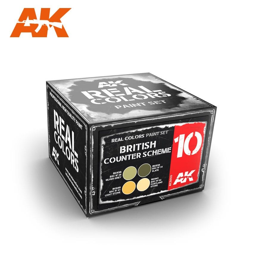 AK Interactive Real Colors British Counter Scheme Set | 8436564924292