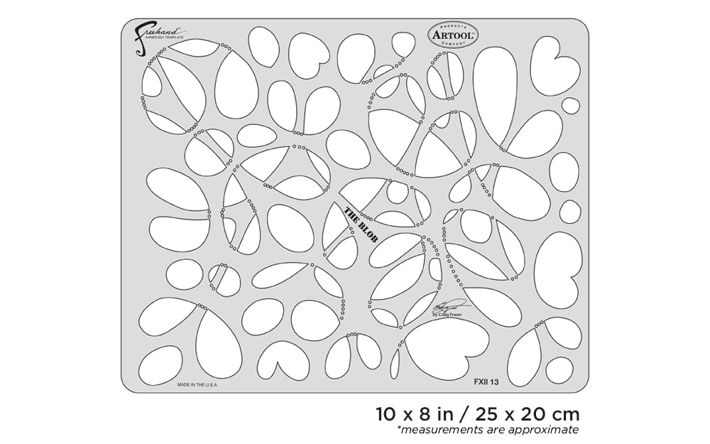 IWATA Artool FX II The Blob Freehand Airbrush Template by Craig Fraser | 758240138266
