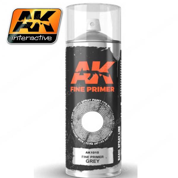AK Interactive Fine Primer Grey Spray (USA) 200ML | 8435568300460