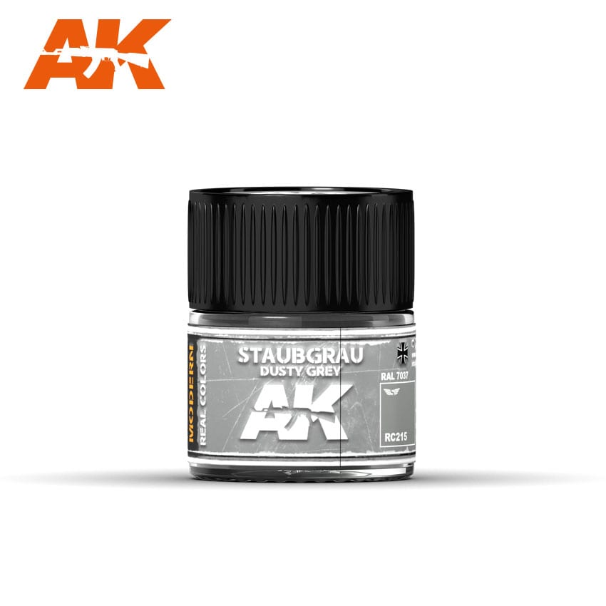 AK Interactive Real Colors Staubgrau-Dusty Grey RAL 7037 10ml | 8436564925169
