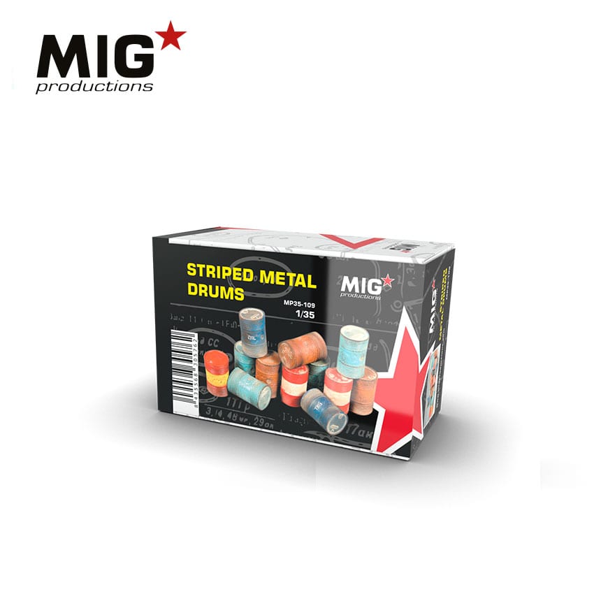 MIG 1/35 Striped Metal Drums | 8435568305762