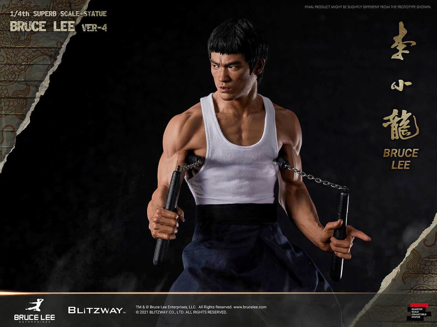 Blitzway Bruce Lee: Tribute Statue 1/4th Scale - ver. 4 'Bruce Lee', Hybrid Type Statue | 880932147951