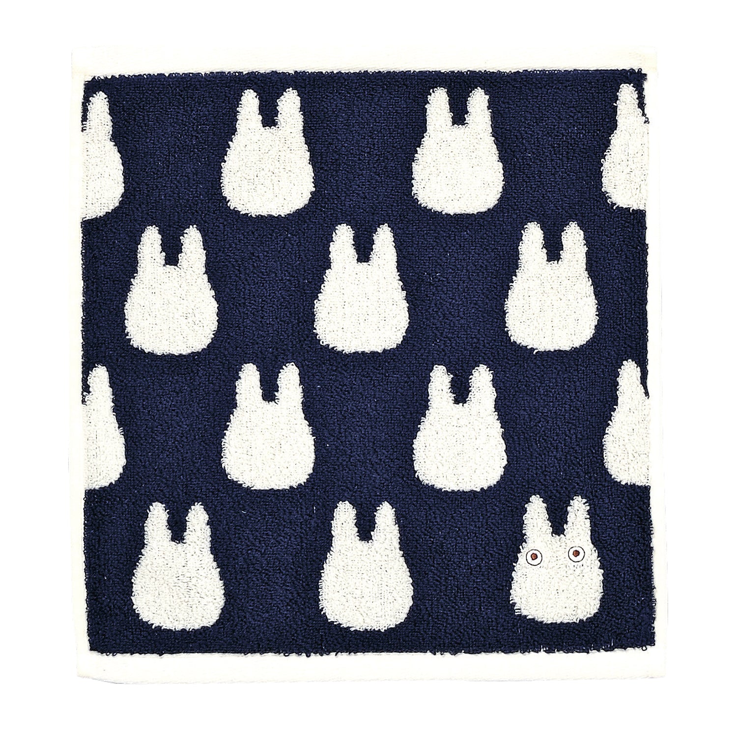 Marushin Studio Ghibli Silhouette Towel Series Small White Totoro - (Wash Towel) 'My Neighbor Totoro', Size: 13" x 14.17" | 4992272573039