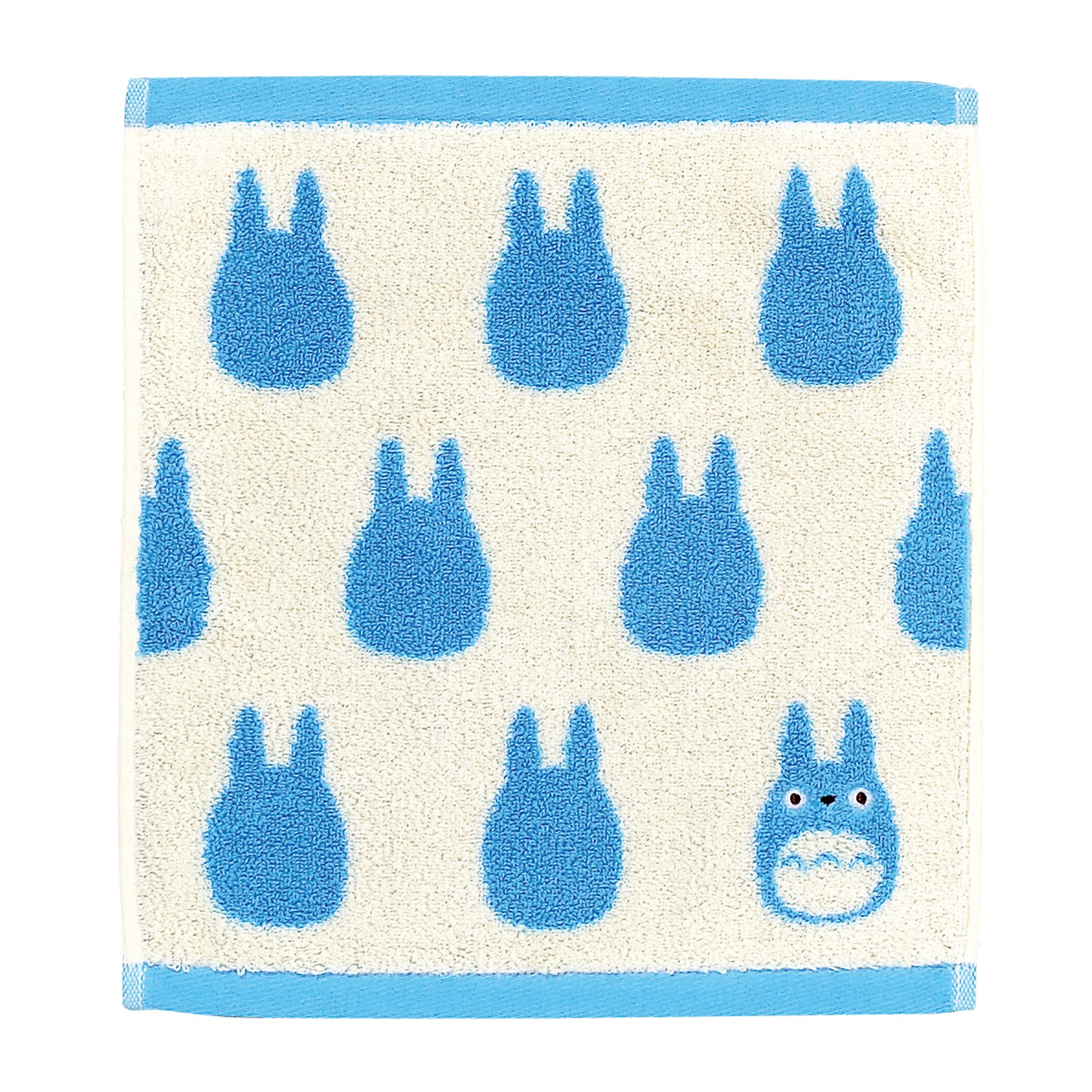 Marushin Studio Ghibli Silhouette Towel Series Medium Blue Totoro - (Wash Towel) 'My Neighbor Totoro', Size: 13" x 14.17" | 4992272573008
