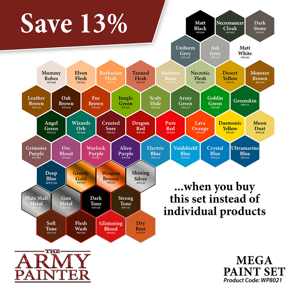Army Painter Warpaints Mega Paint Set III | 2580211115628