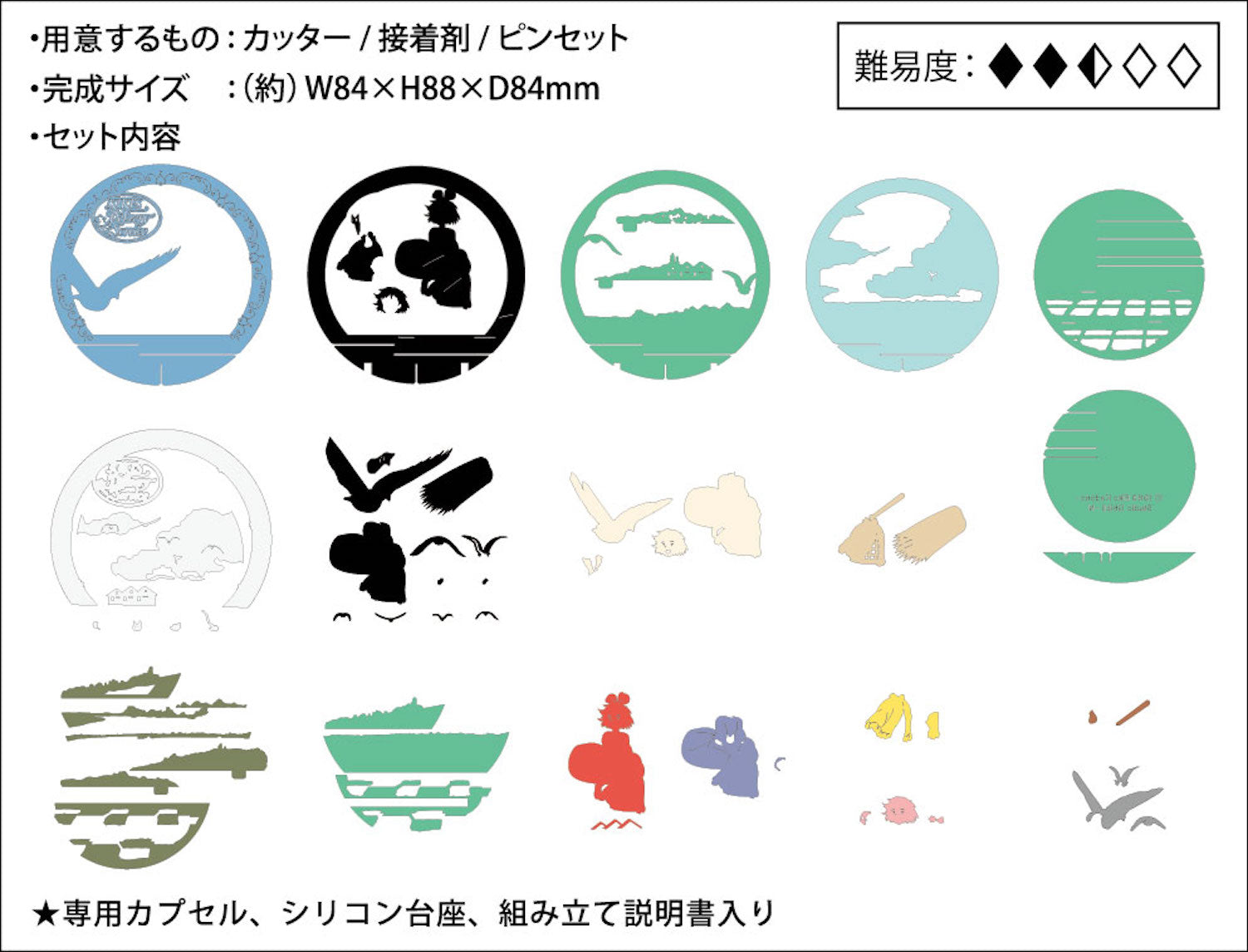 Ensky PTB-02 Kiki's Delivery Service On Delivery Paper Theater Ball 'Kiki's Delivery Service' | 4970381505189