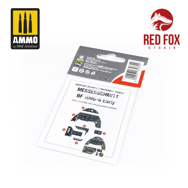 Red Fox Studio 1/35 Messerschmitt Bf 109G-6 (for Border kit) | 5999571353309