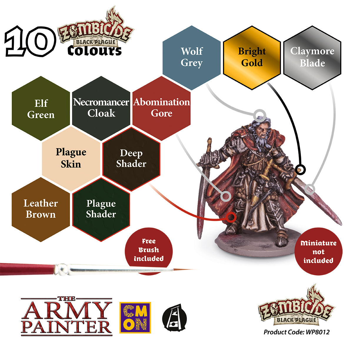 Army Painter Zombicide: Black Plague Paint Set | 2580120006666