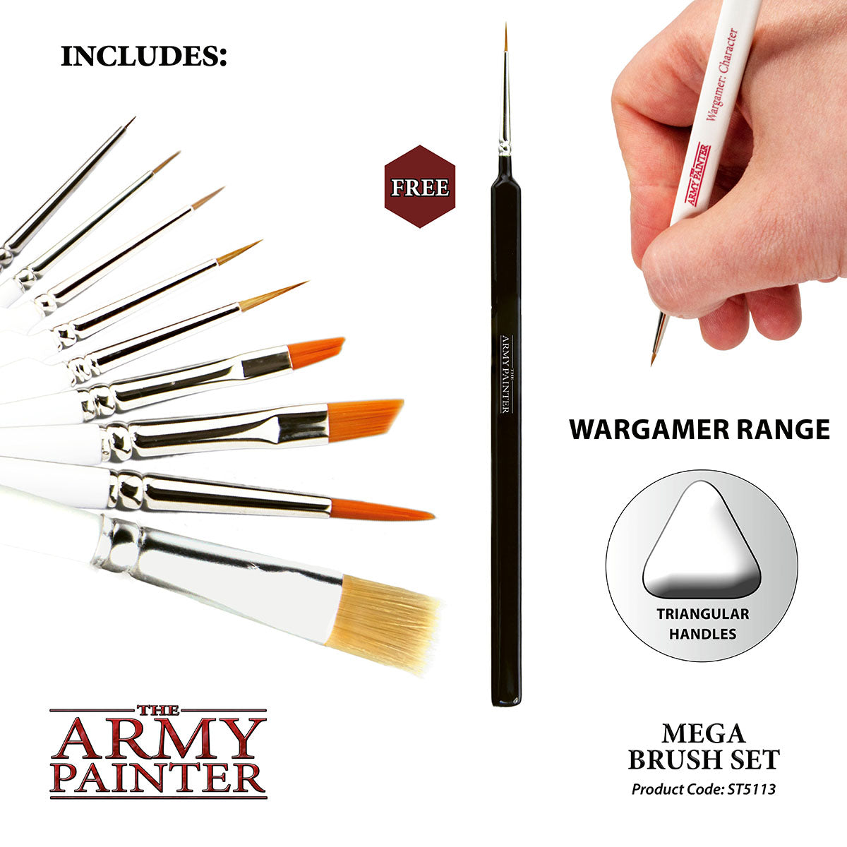 Army Painter Mega Brush Set | 2551131111113