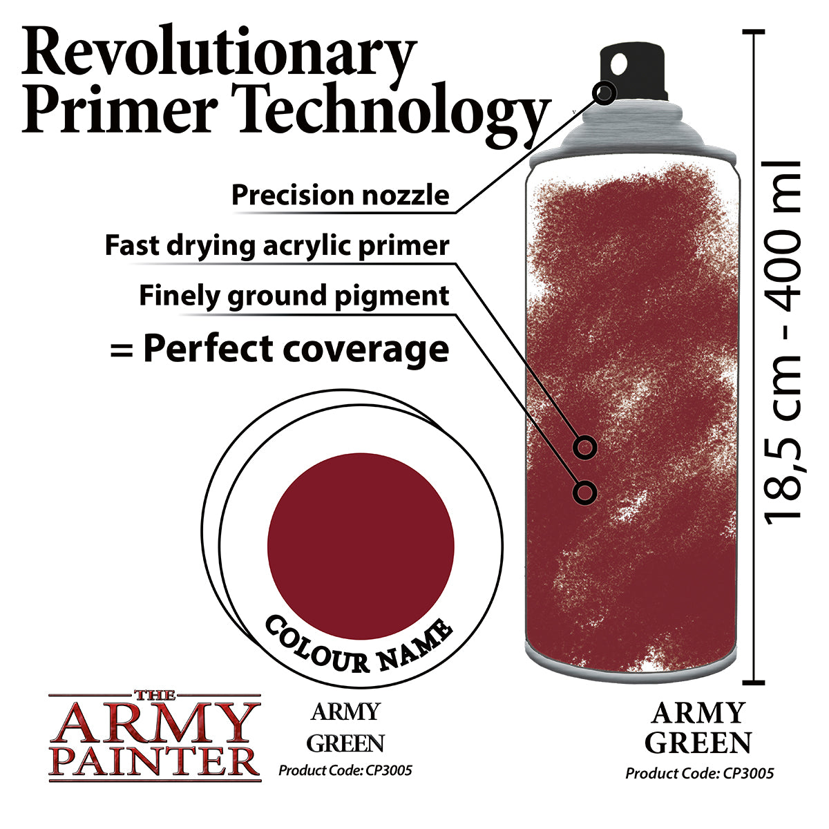 Army Painter Colour Primer - Army green | 2540101130056