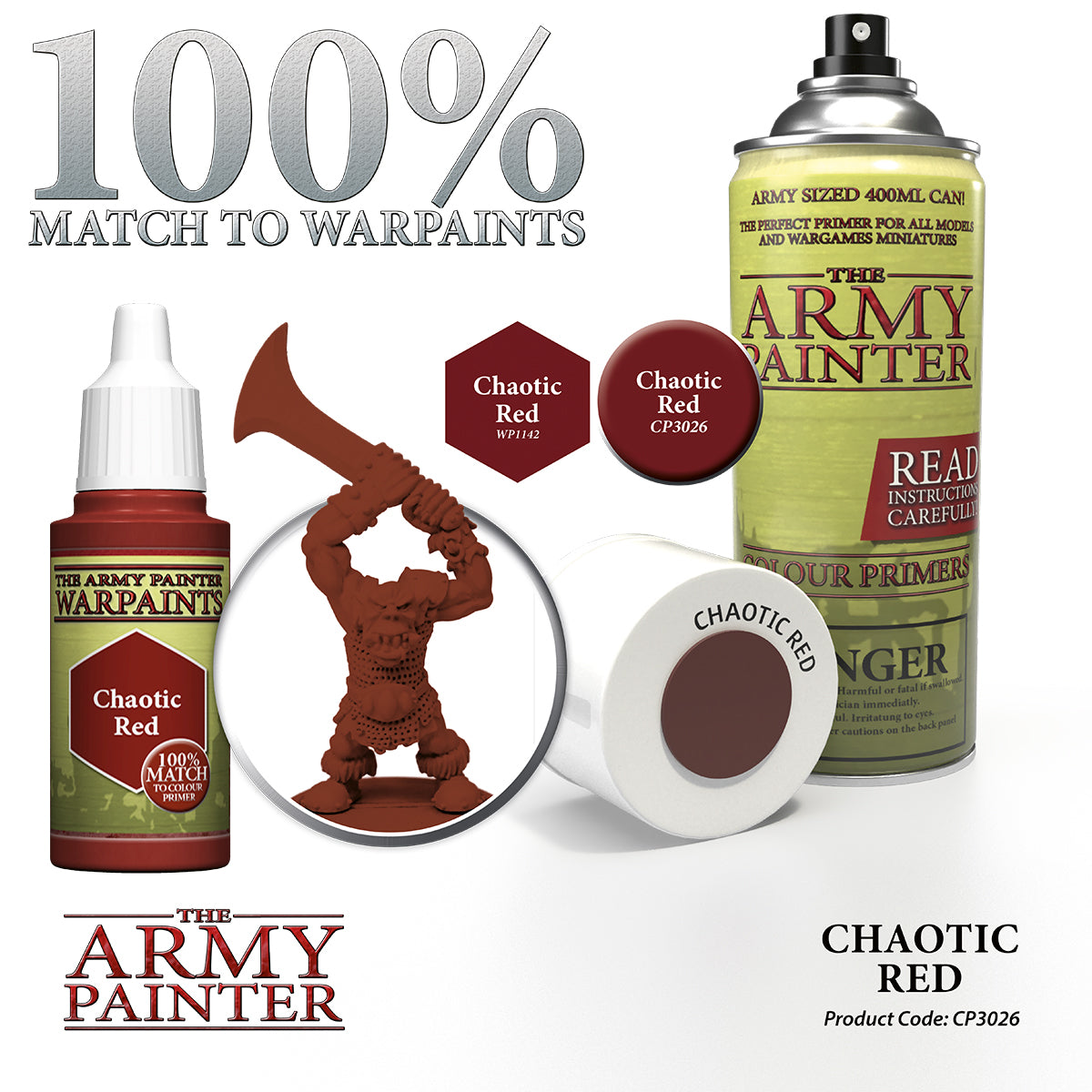 Army Painter Colour Primer - Chaotic Red | 2530261111118
