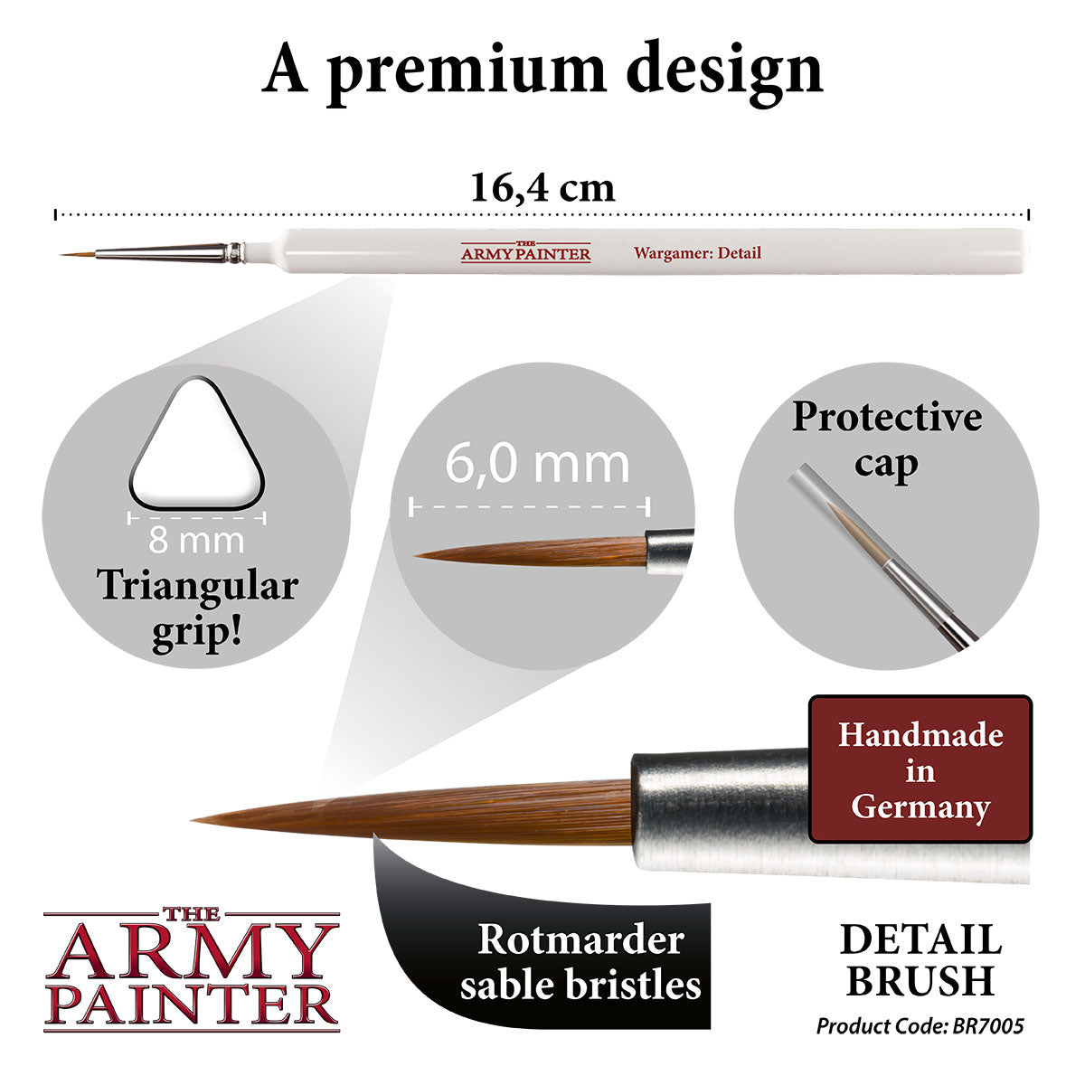 Army Painter Wargamer Brush - Detail | 5713799700505