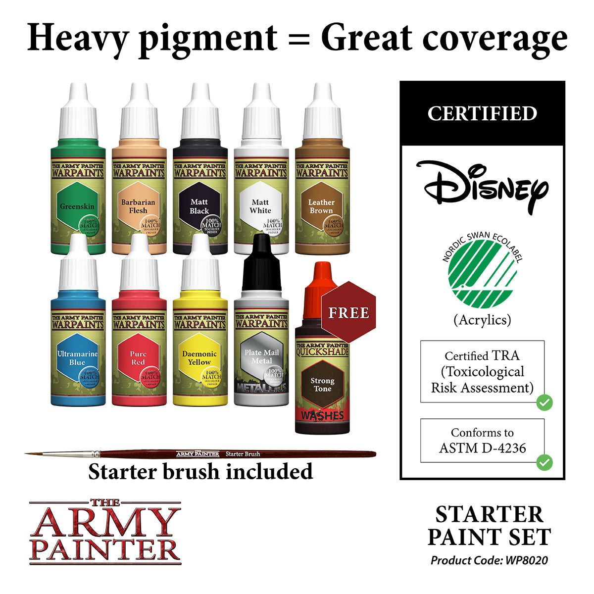 Army Painter Warpaints Starter Paint Set | 2580201115515
