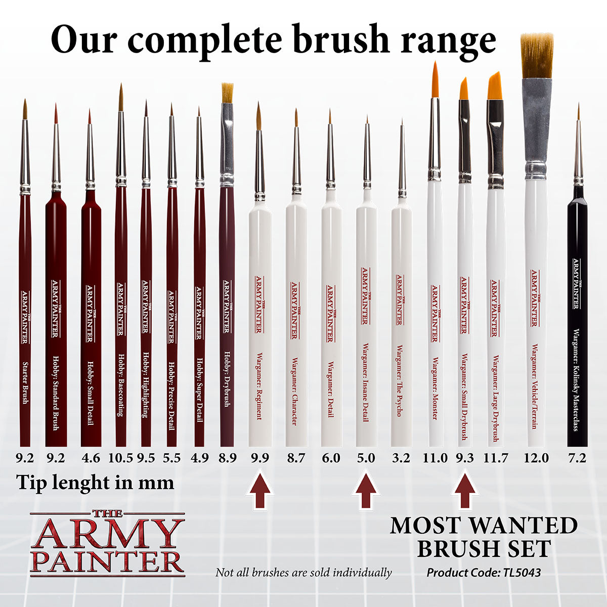 Army Painter Most Wanted Brush Set | 5713799504301