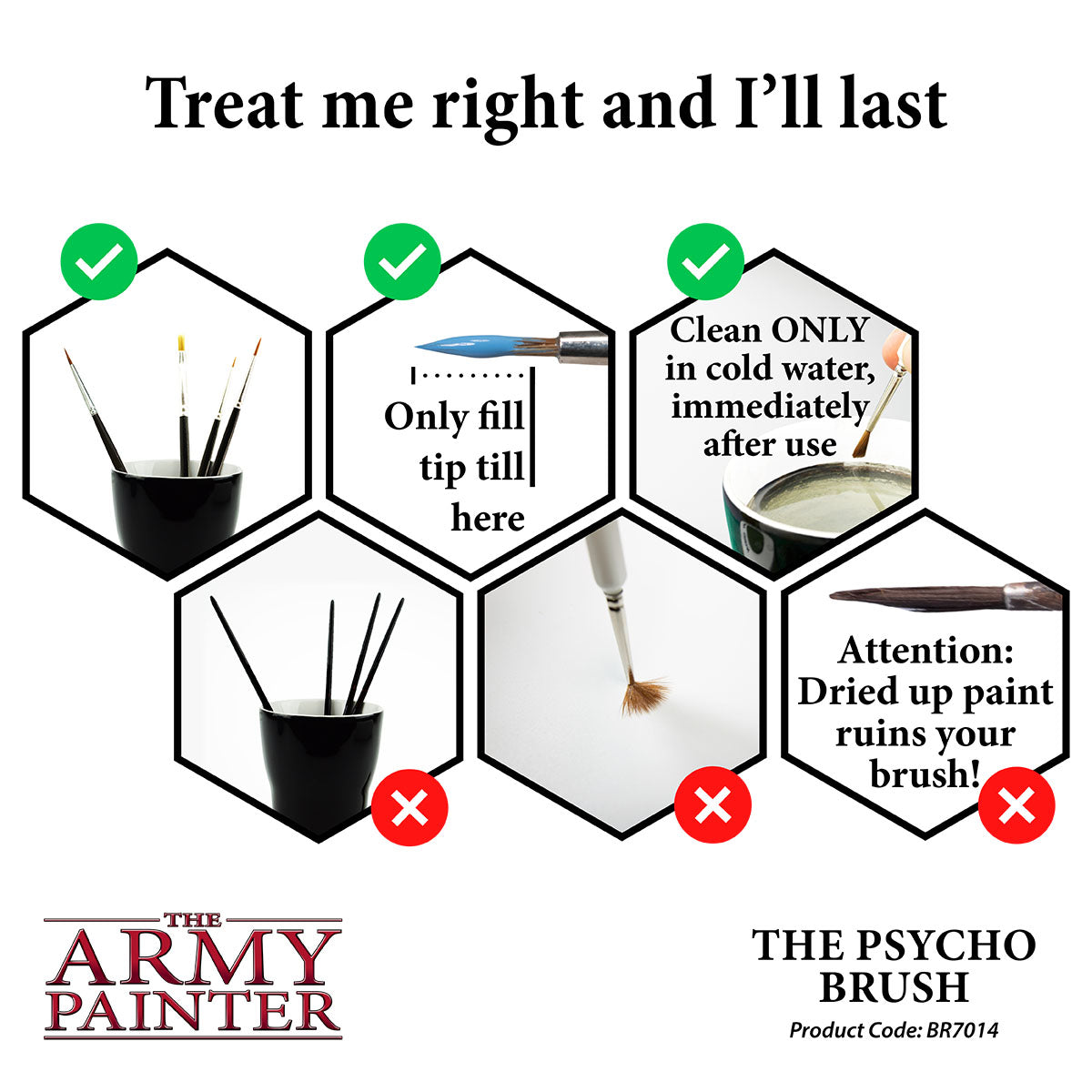 Army Painter Wargamer Brush - The Psycho | 5713799701403
