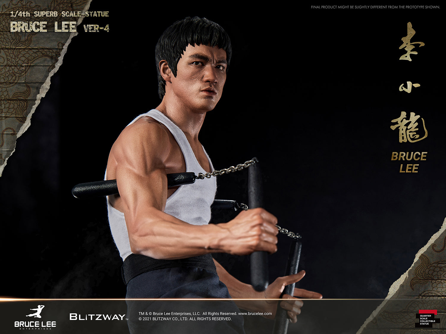 Blitzway Bruce Lee: Tribute Statue 1/4th Scale - ver. 4 'Bruce Lee', Hybrid Type Statue | 880932147951