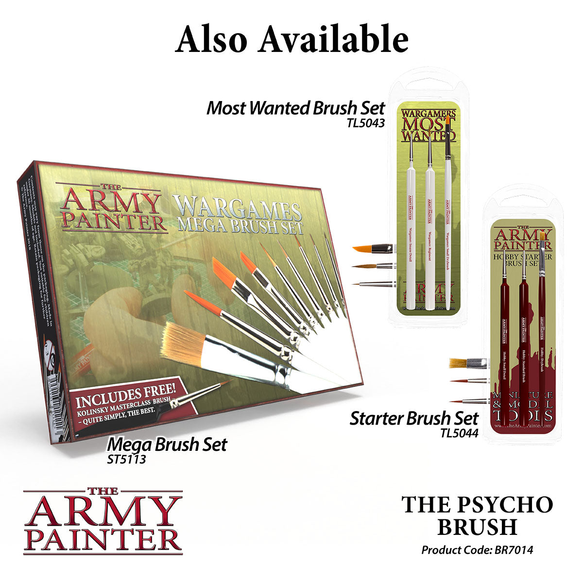 Army Painter Wargamer Brush - The Psycho | 5713799701403