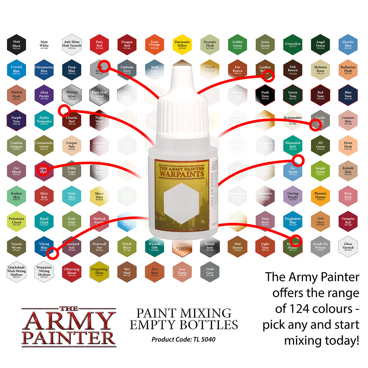 Army Painter Paint Mixing Empty Bottles | 5713799504004