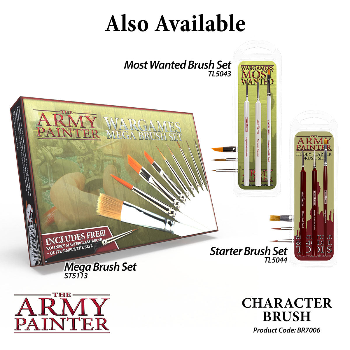 Army Painter Wargamer Brush - Character | 5713799700604