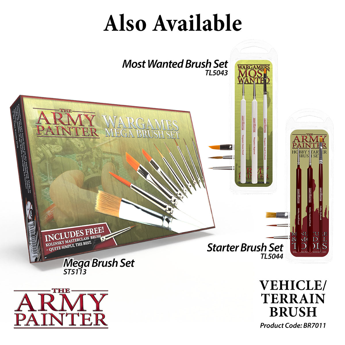 Army Painter Wargamer Brush - Vehicle / Terrain | 5713799701106