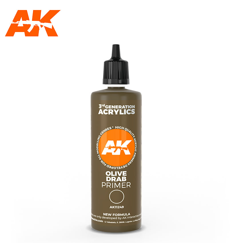 AK Interactive 3G Olive Drab Primer 100ml | 8435568314245