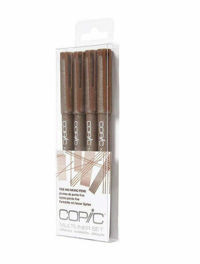 Copic Multiliner 4Pc Fine Nib Ink Pens, Brown Set | 4511338053805