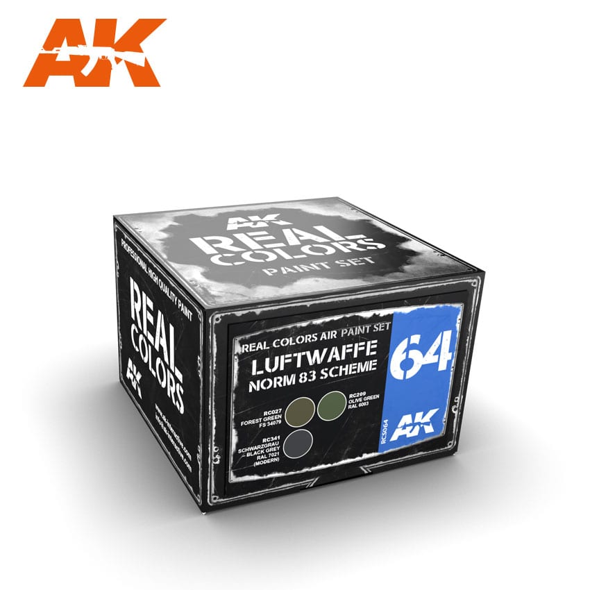 AK Interactive Real Colors Luftwaffe Norm 83 Scheme Set | 8435568301054